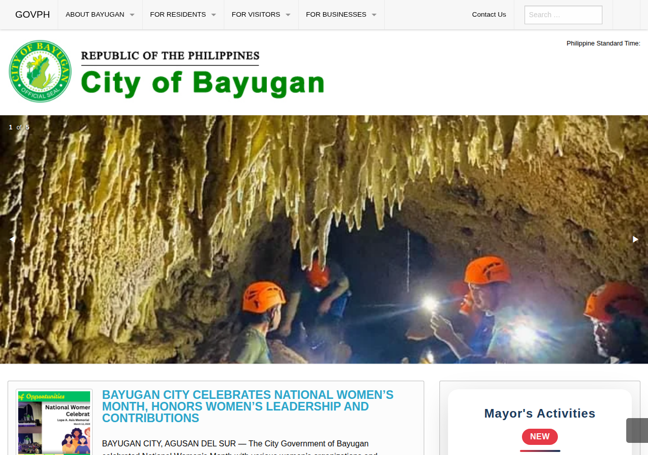 City Government of Bayugan homepage before