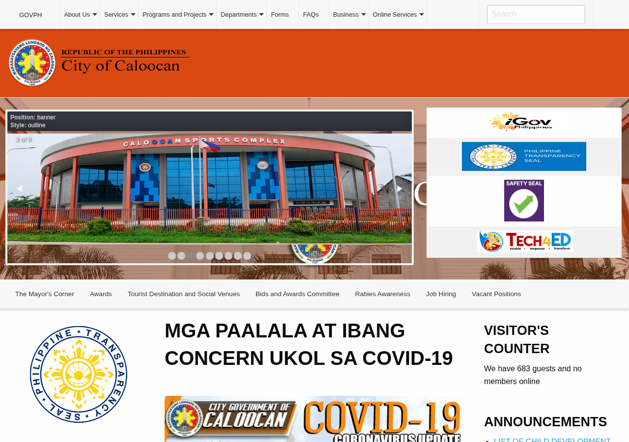 City Government of Caloocan homepage before