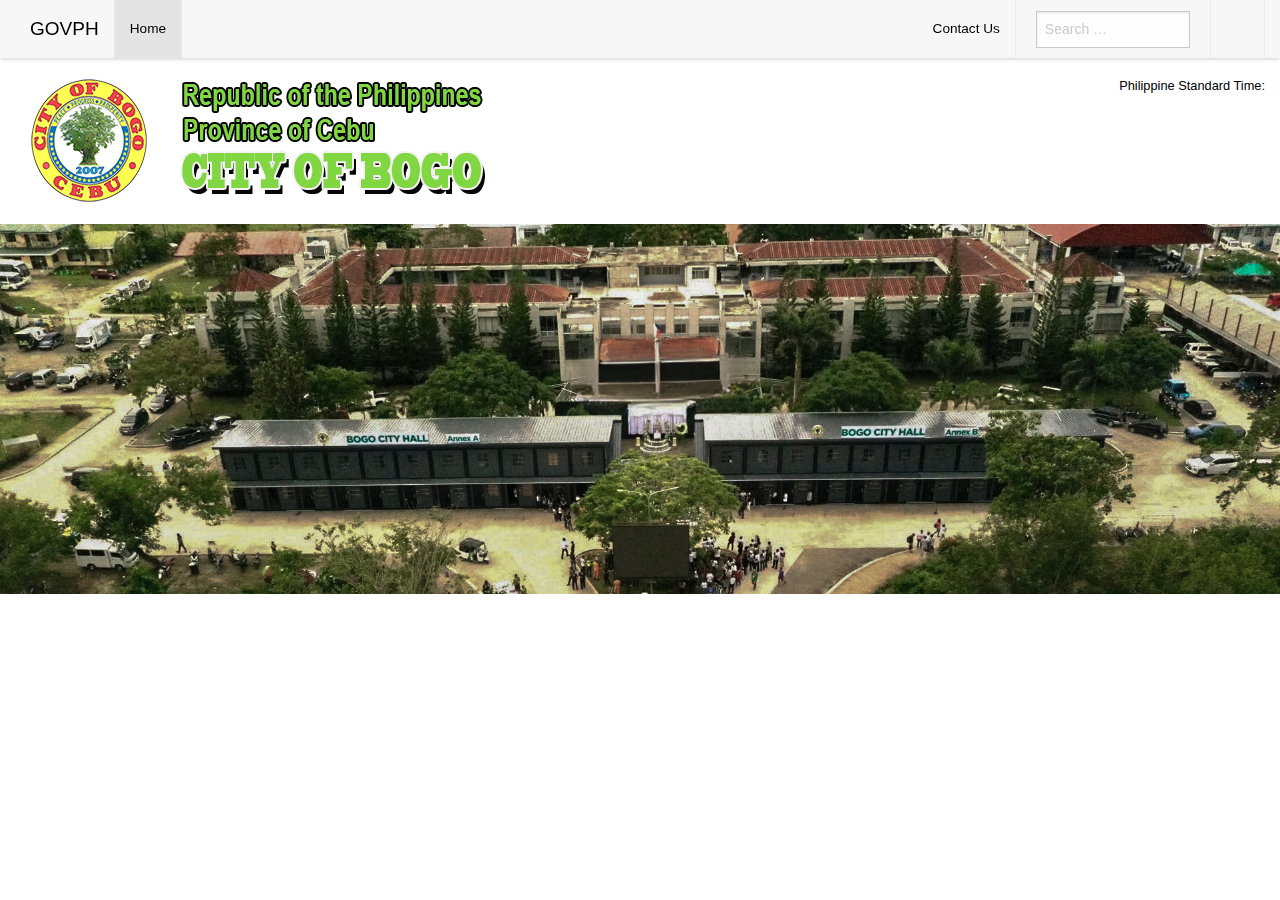 City of Bogo homepage before