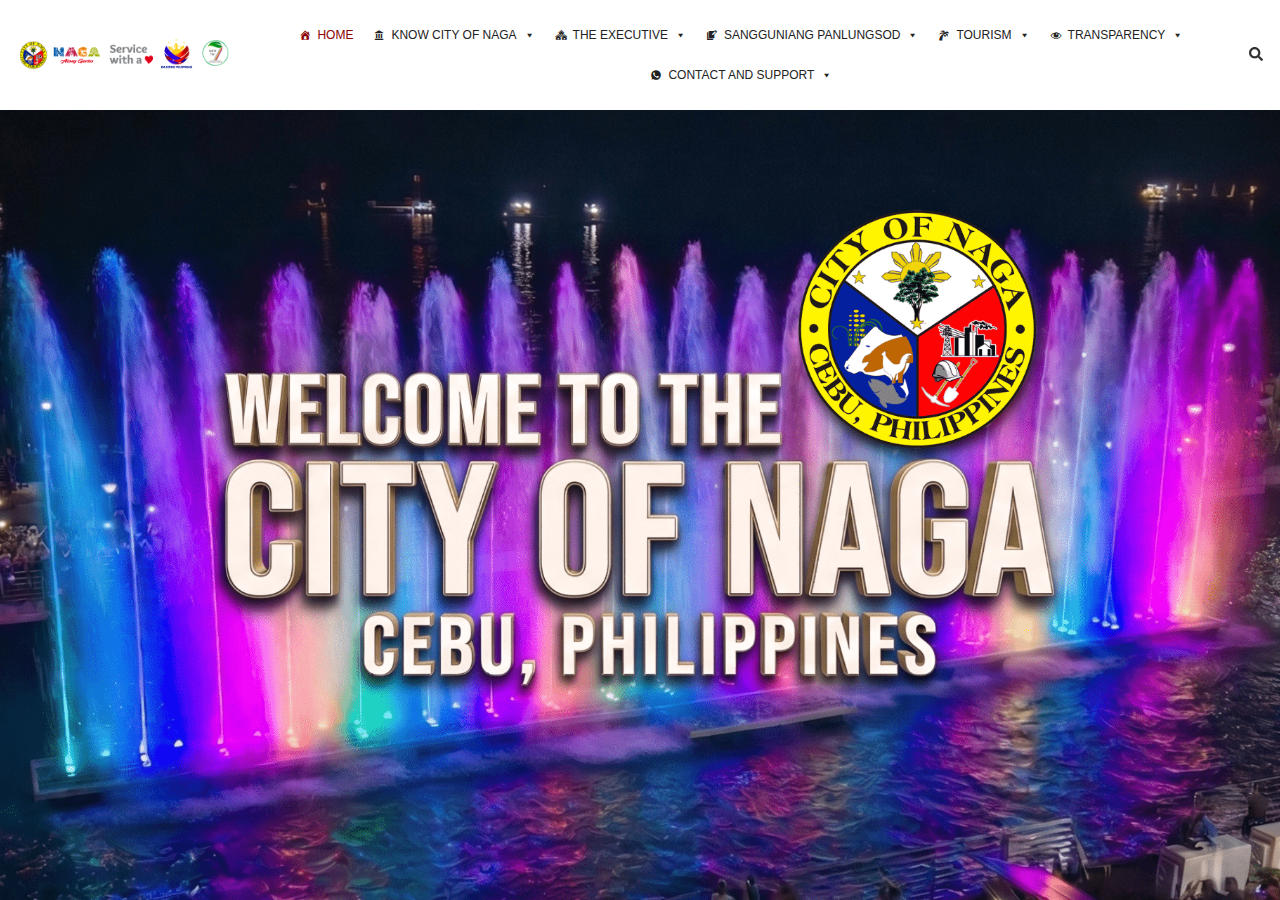 City Government of Naga homepage before
