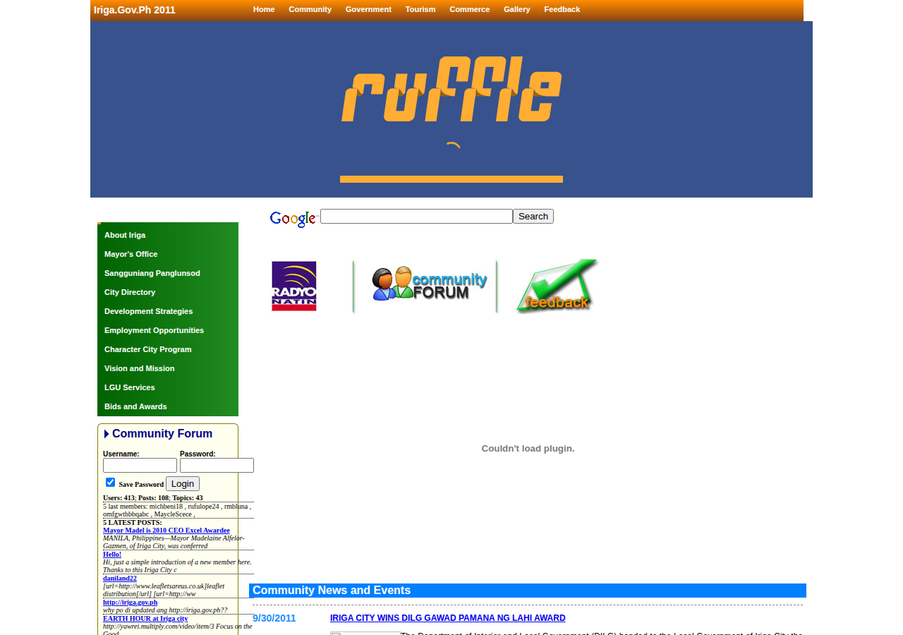 City Government of Iriga homepage before