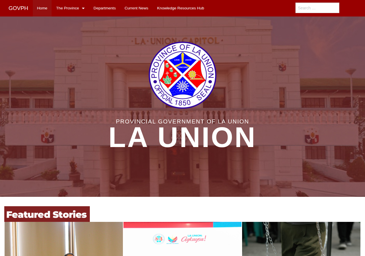 Provincial Government of La Union homepage before