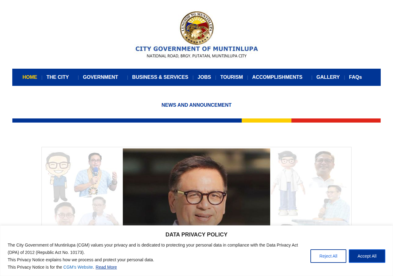 City Government of Muntinlupa homepage before