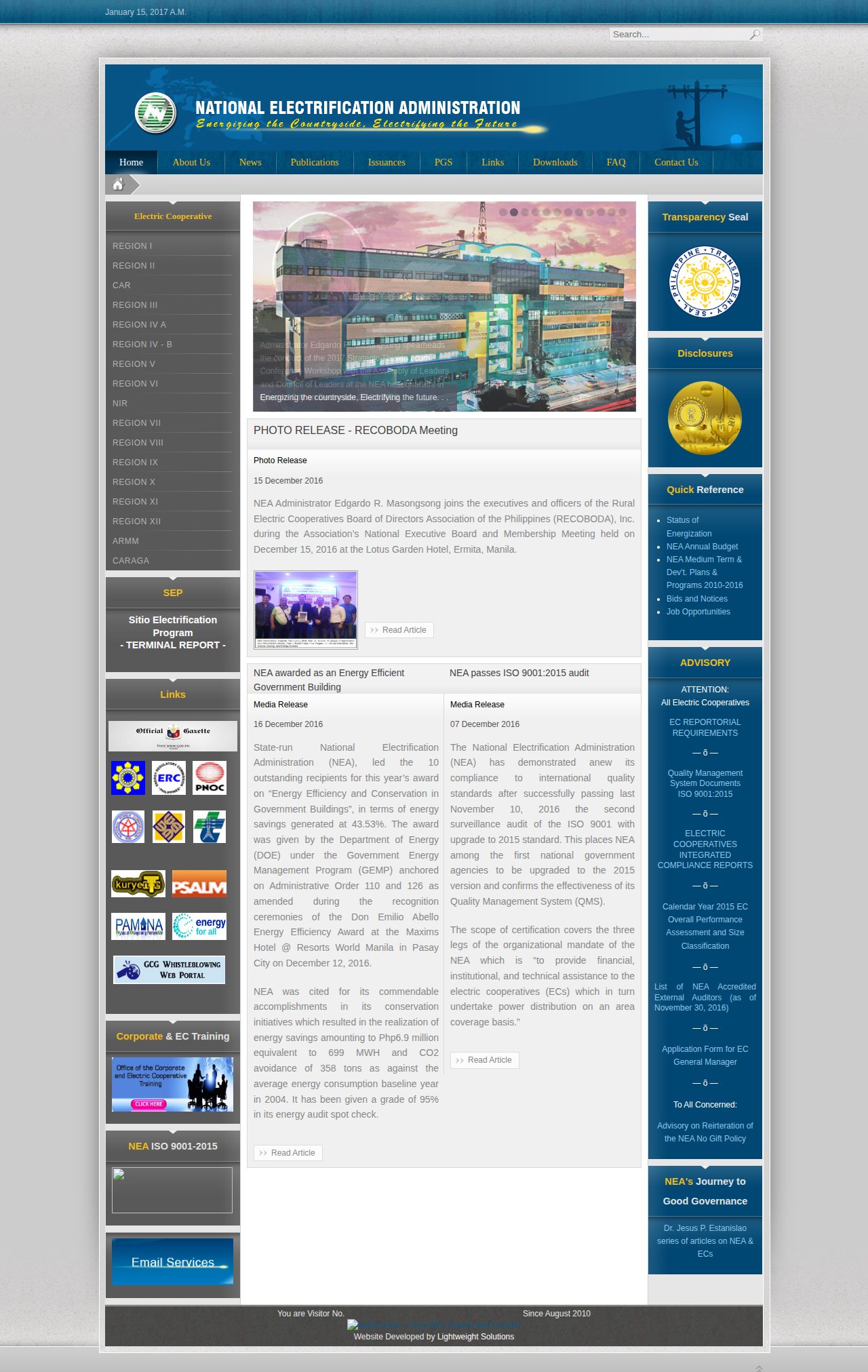 The original homepage with numbered outlines on its accessibility problems