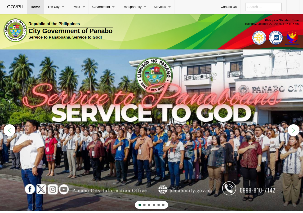 City Government of Panabo homepage before