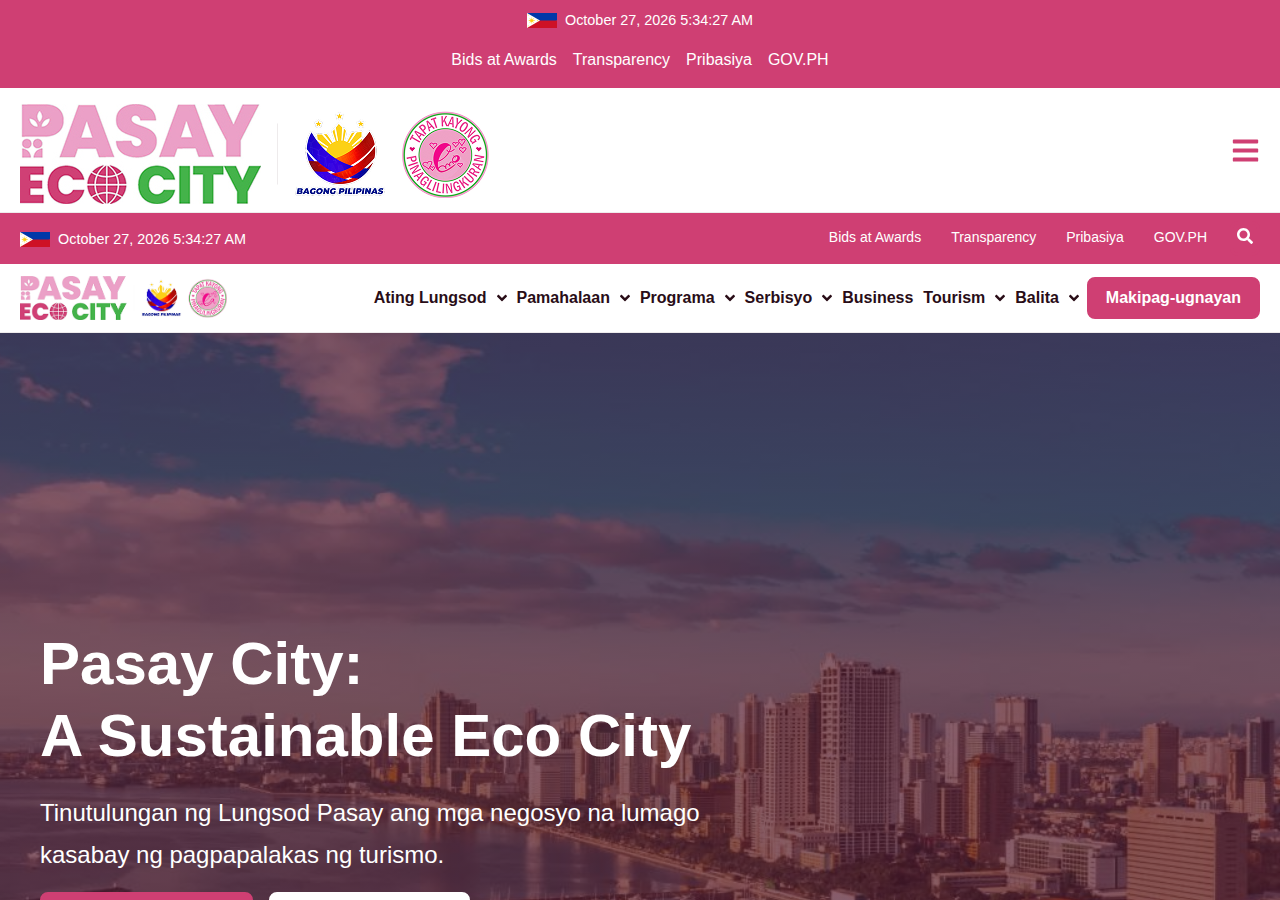 City Government of Pasay homepage before