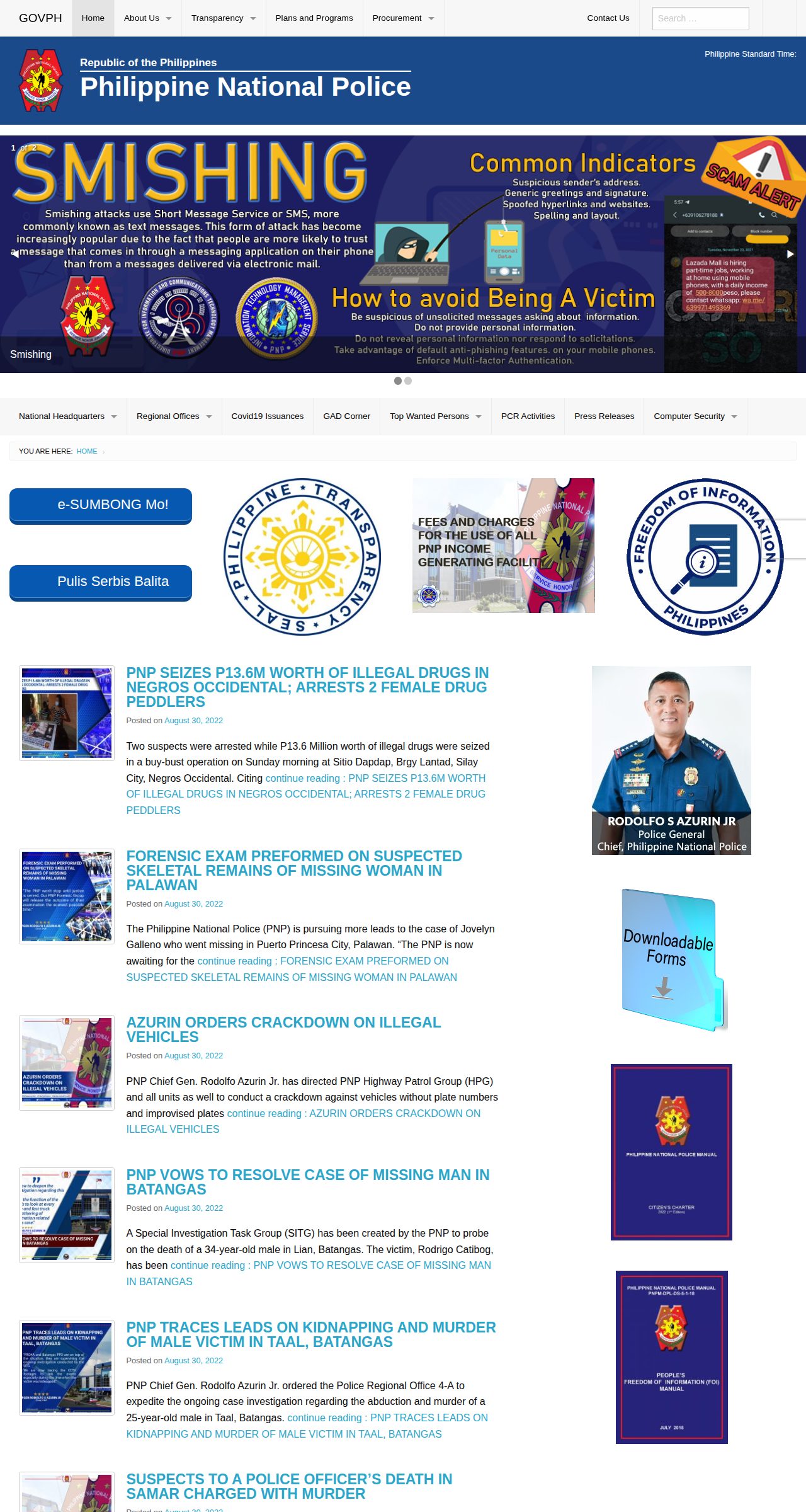The original homepage with numbered outlines on its accessibility problems