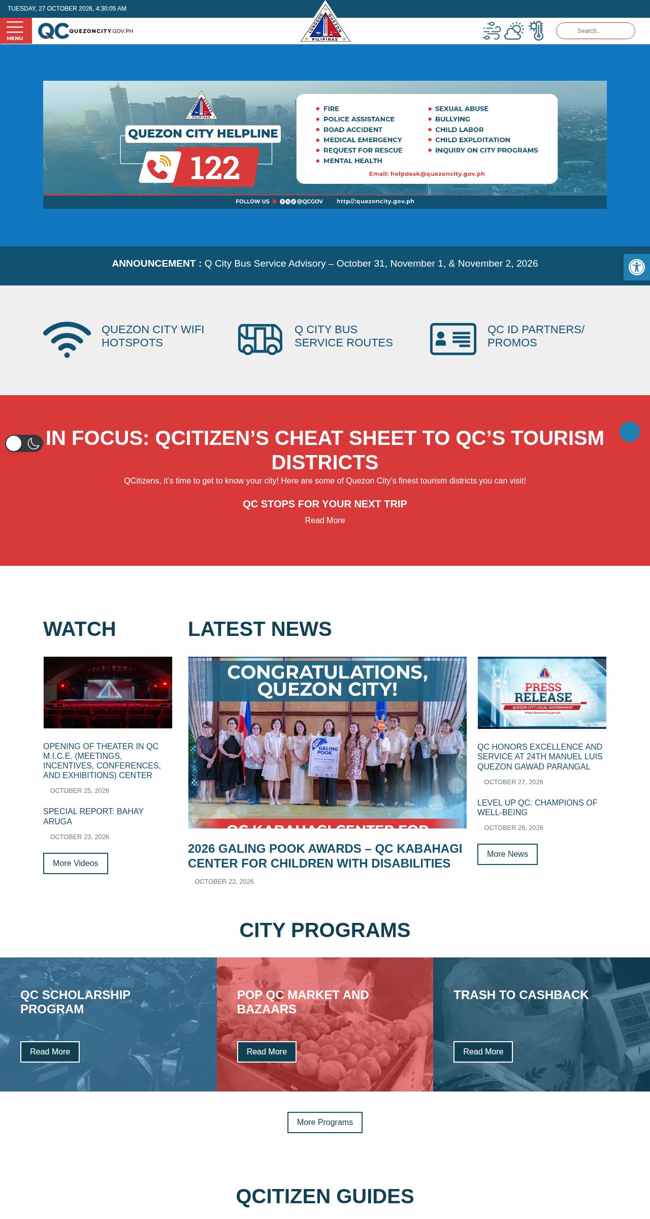The original homepage with numbered outlines on its accessibility problems