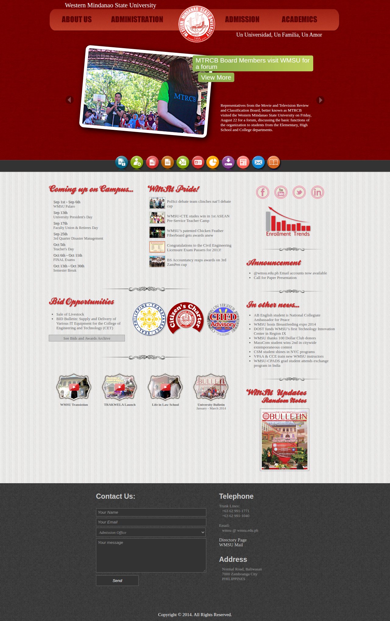 The original homepage with numbered outlines on its accessibility problems