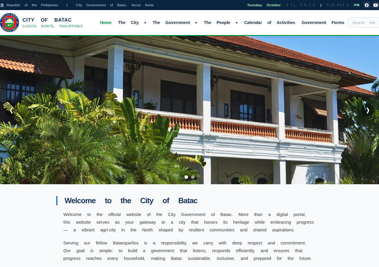 City Government of Batac homepage before