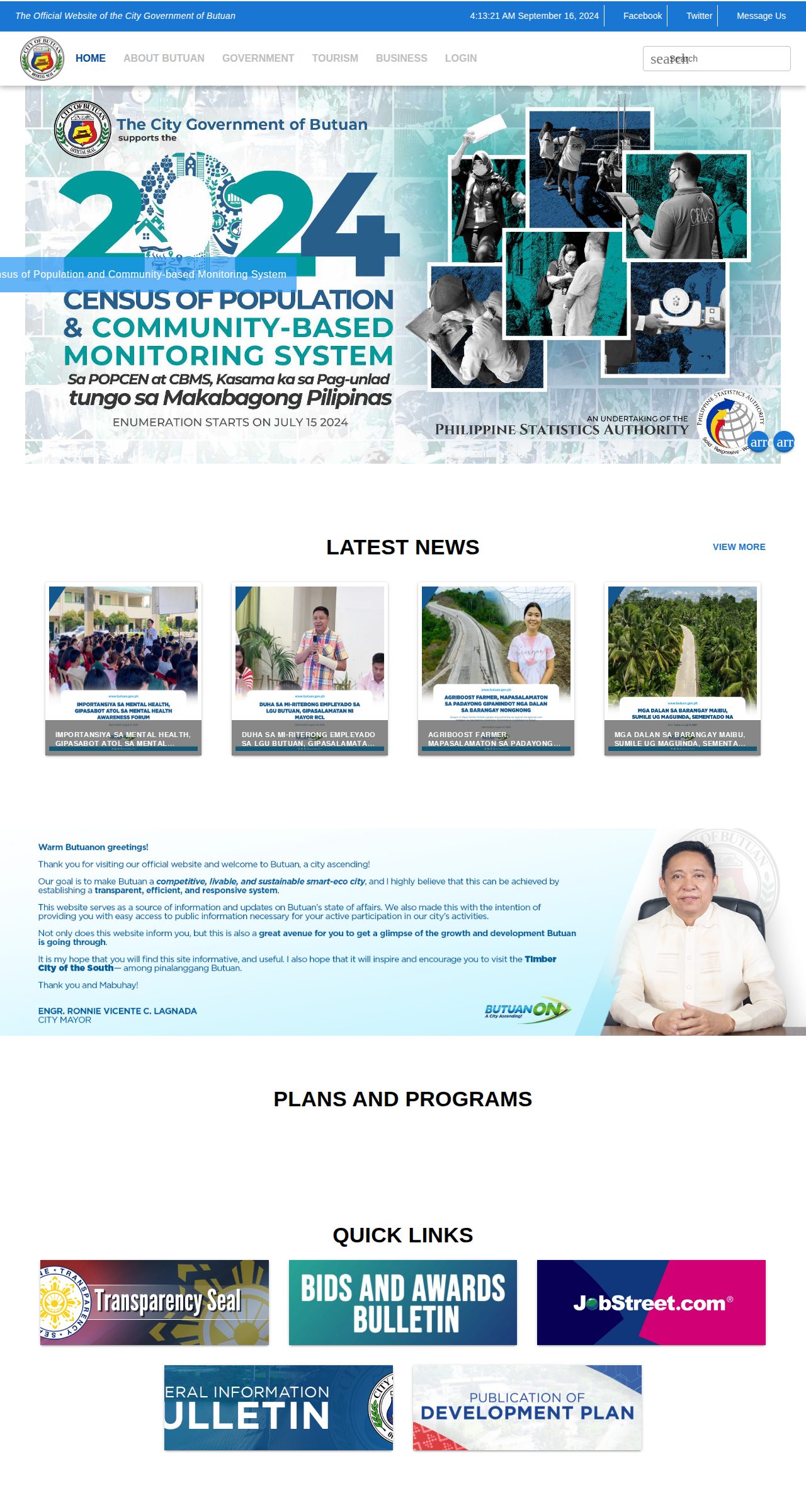 The original homepage with numbered outlines on its accessibility problems