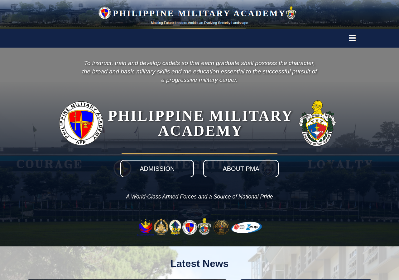 Philippine Military Academy homepage before