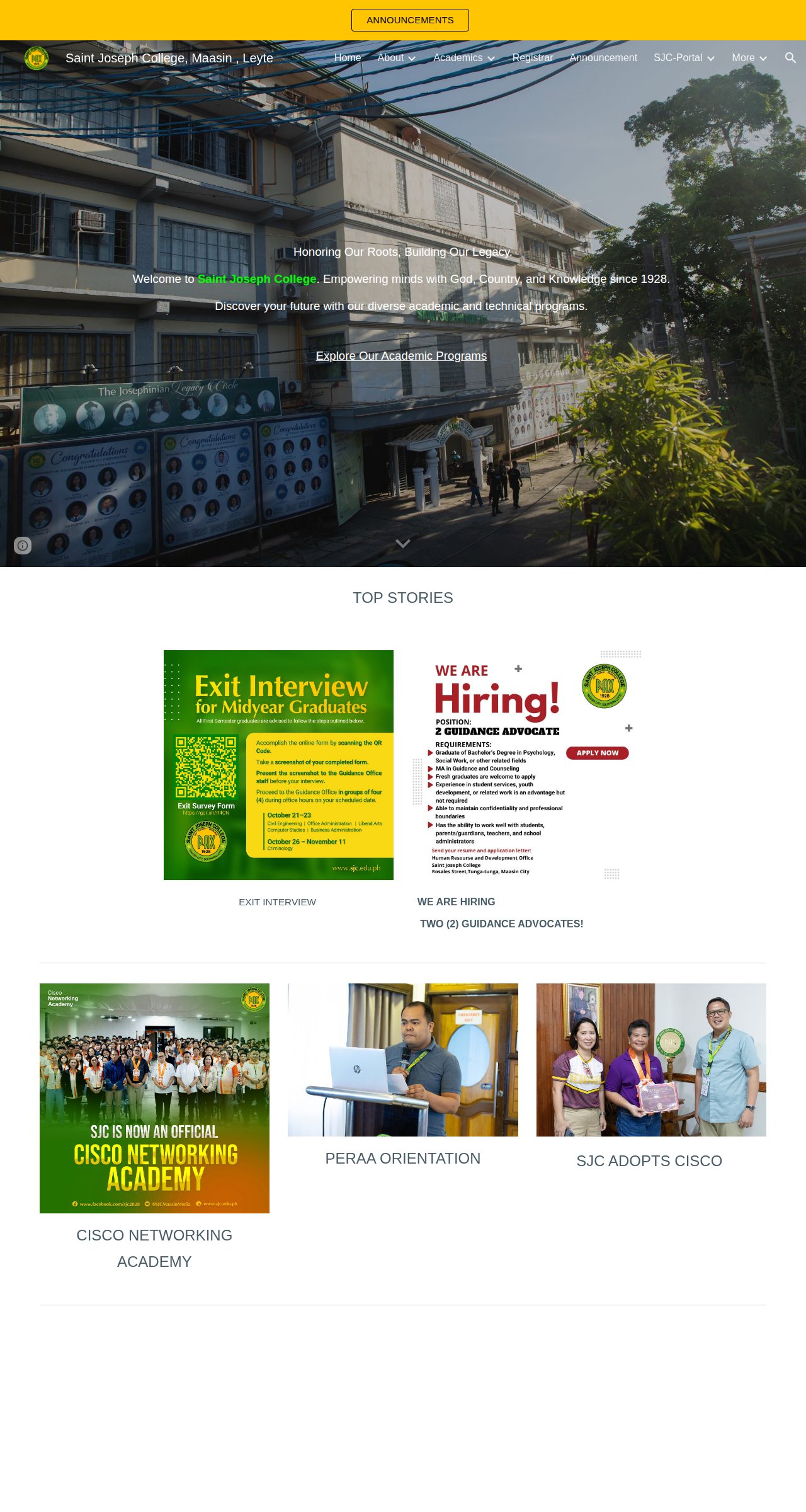 The original homepage with numbered outlines on its accessibility problems